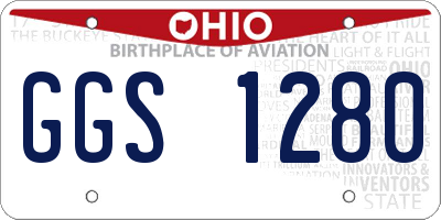OH license plate GGS1280