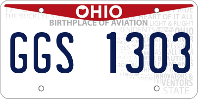 OH license plate GGS1303