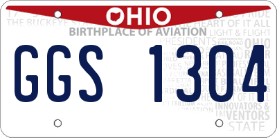 OH license plate GGS1304