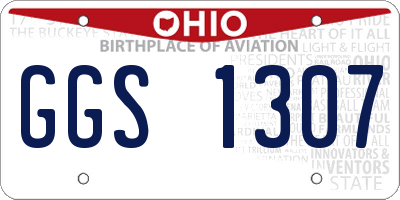 OH license plate GGS1307