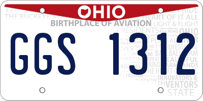 OH license plate GGS1312