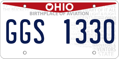OH license plate GGS1330