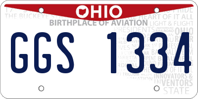 OH license plate GGS1334