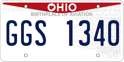 OH license plate GGS1340