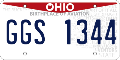 OH license plate GGS1344