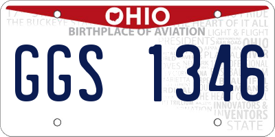 OH license plate GGS1346