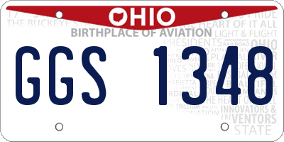 OH license plate GGS1348