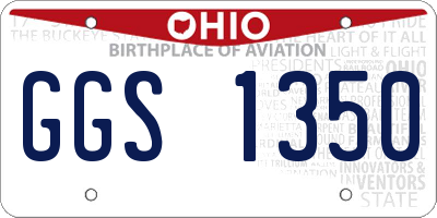 OH license plate GGS1350