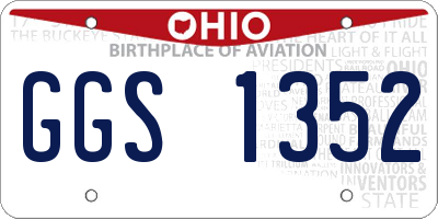 OH license plate GGS1352