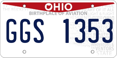 OH license plate GGS1353