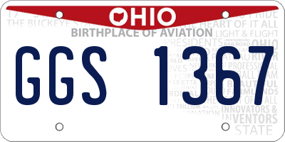 OH license plate GGS1367