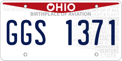 OH license plate GGS1371