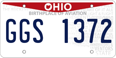 OH license plate GGS1372