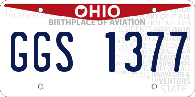 OH license plate GGS1377
