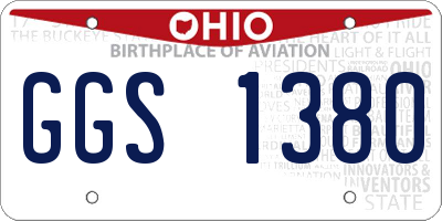 OH license plate GGS1380