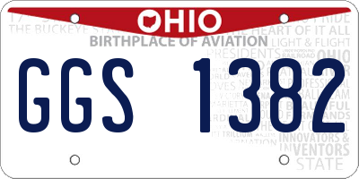 OH license plate GGS1382