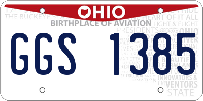OH license plate GGS1385