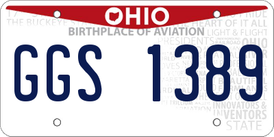 OH license plate GGS1389