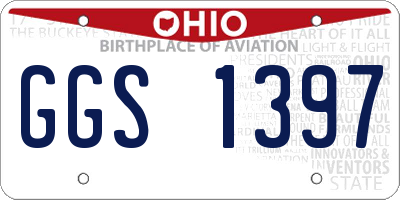 OH license plate GGS1397