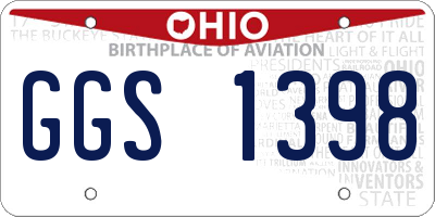 OH license plate GGS1398