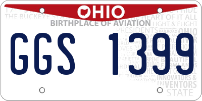 OH license plate GGS1399