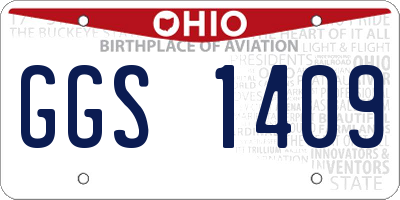 OH license plate GGS1409