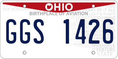 OH license plate GGS1426