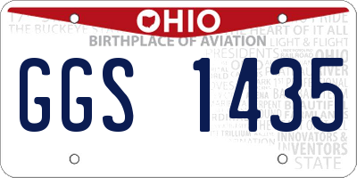 OH license plate GGS1435