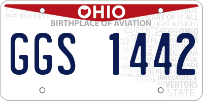 OH license plate GGS1442