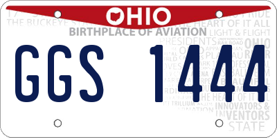 OH license plate GGS1444