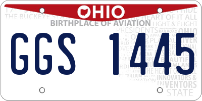 OH license plate GGS1445