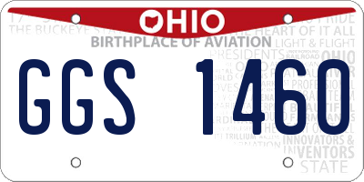 OH license plate GGS1460