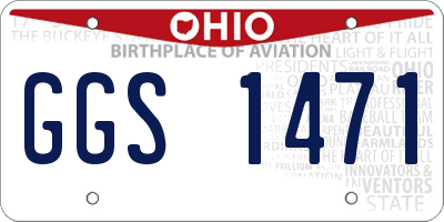 OH license plate GGS1471