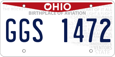 OH license plate GGS1472