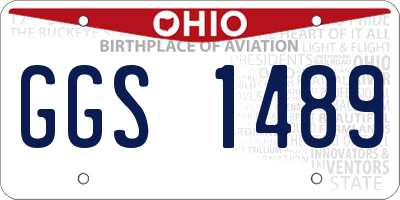 OH license plate GGS1489