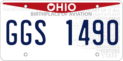 OH license plate GGS1490