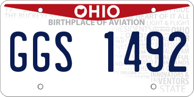 OH license plate GGS1492