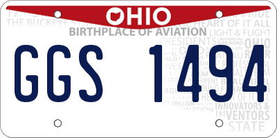 OH license plate GGS1494
