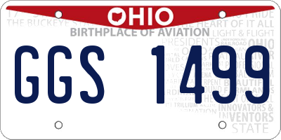 OH license plate GGS1499