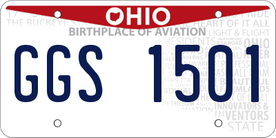 OH license plate GGS1501