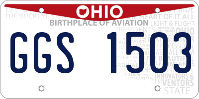 OH license plate GGS1503