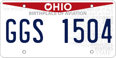 OH license plate GGS1504