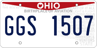 OH license plate GGS1507