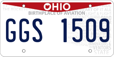 OH license plate GGS1509