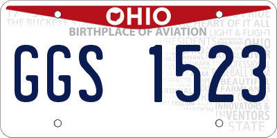OH license plate GGS1523