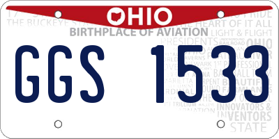 OH license plate GGS1533