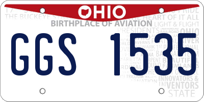 OH license plate GGS1535