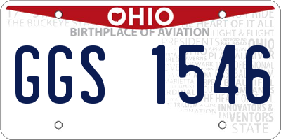 OH license plate GGS1546