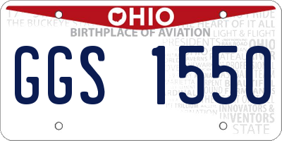 OH license plate GGS1550