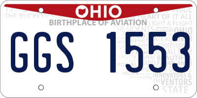 OH license plate GGS1553